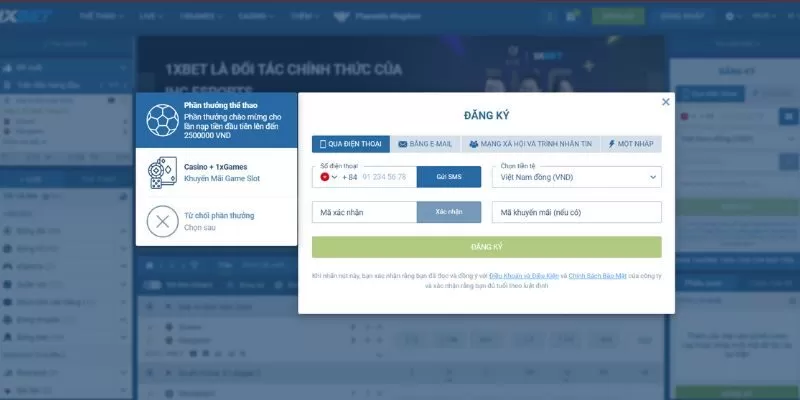 Thao tác tạo tài khoản 1xbet qua điện thoại đơn giản Thao tác tạo tài khoản 1xbet qua điện thoại đơn giản